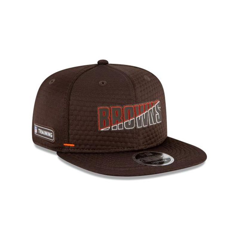 NFL Cleveland Browns Official Summer Sideline 9Fifty Snapback (YLL0432) - Brown New Era Caps